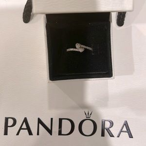 Pandora double heart ring